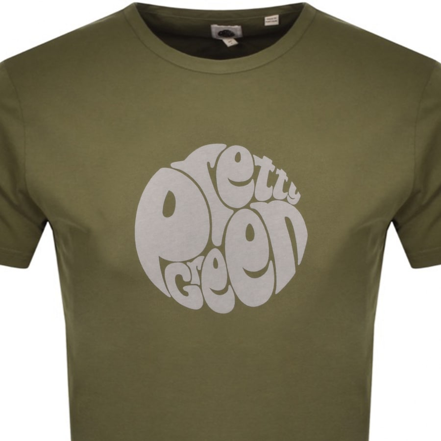 Alternative Image for ProductPretty Green Gillespie Logo T Shirt Khaki2